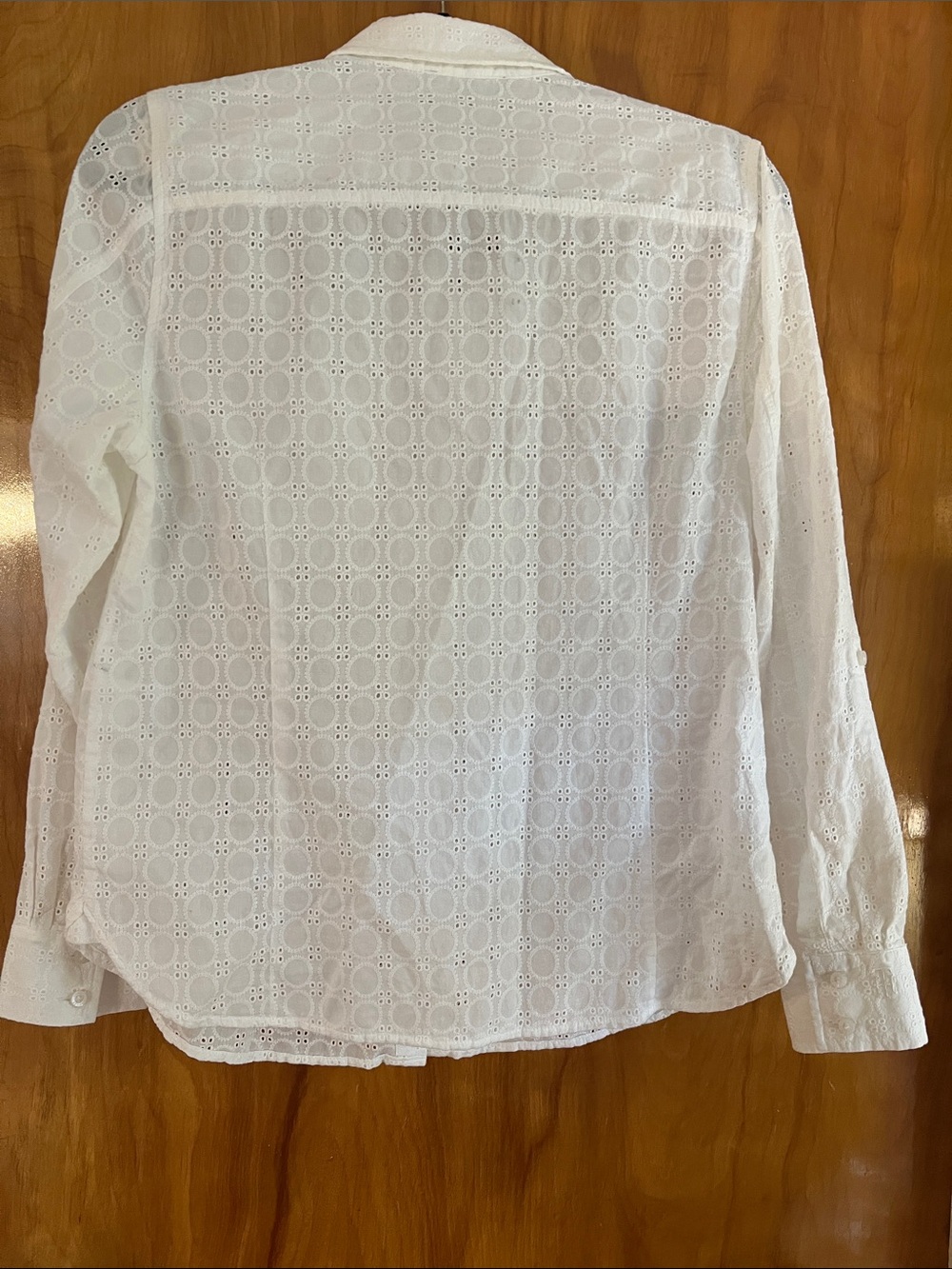Tommy Hilfiger White Eyelet Button-Up Shirt - Picture 4 of 5
